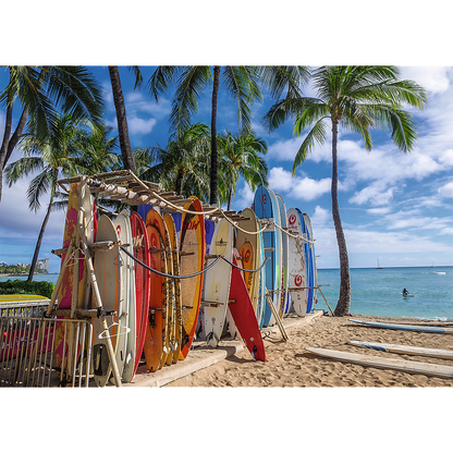 Puzzle 1000 elementów plaża waikiki hawaje