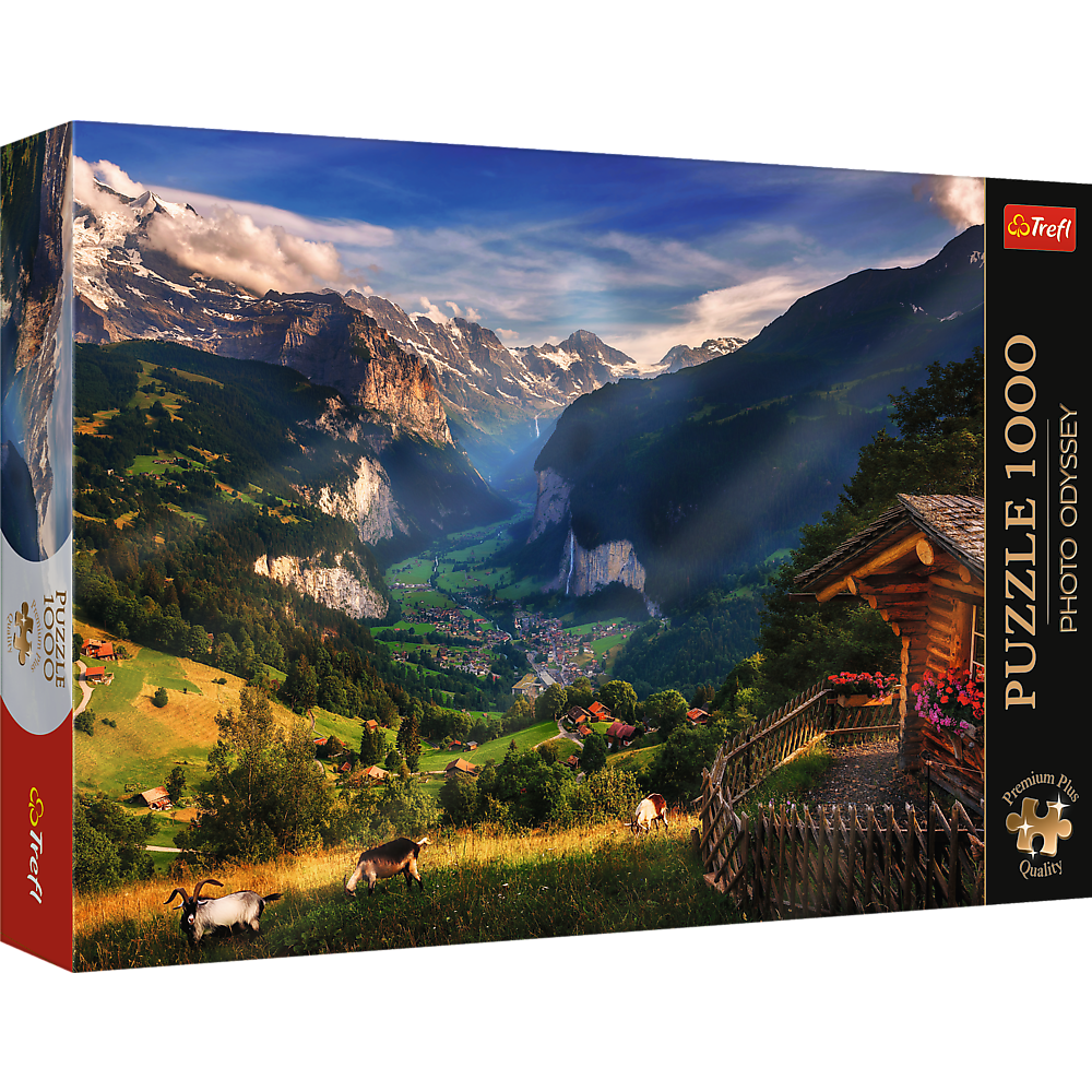 Puzzle 1000 Premium Plus Photo Odyssey Dolina Lauterbrunnen