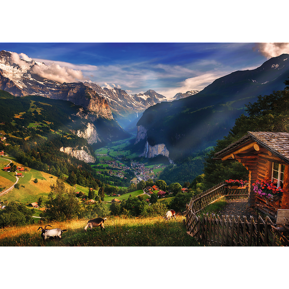 Puzzle 1000 Premium Plus Photo Odyssey Dolina Lauterbrunnen
