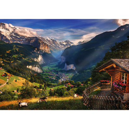 Puzzle 1000 Premium Plus Photo Odyssey Dolina Lauterbrunnen