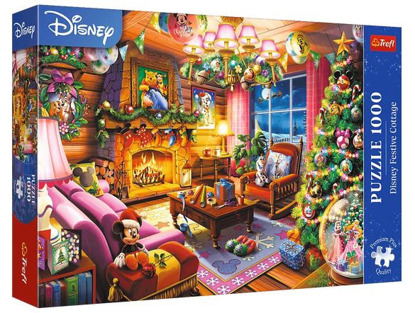 PUZZLE 1000 Premium Plus Świąteczna chatka Disney