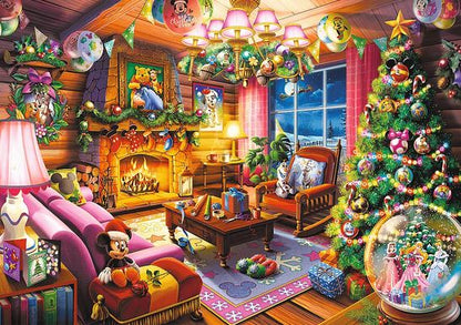 PUZZLE 1000 Premium Plus Świąteczna chatka Disney