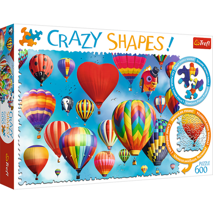Puzzle 600 elementów Crazy Shapes Kolorowe balony