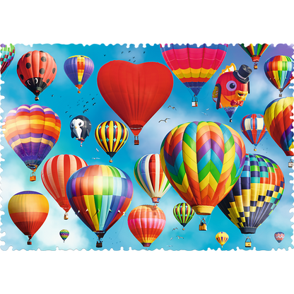 Puzzle 600 elementów Crazy Shapes Kolorowe balony