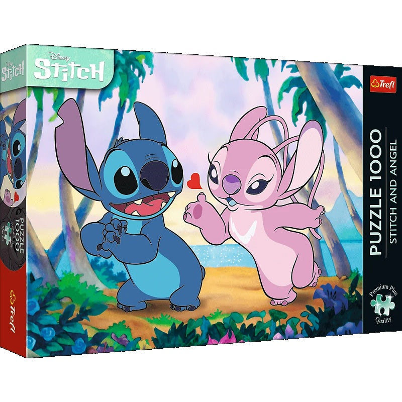 Puzzle Premium Plus Quality 1000 elementów Stitch i Angel