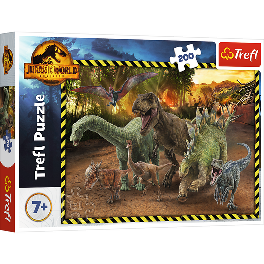 Puzzle 200 elementów Dinozaury z Parku Jurajskiego