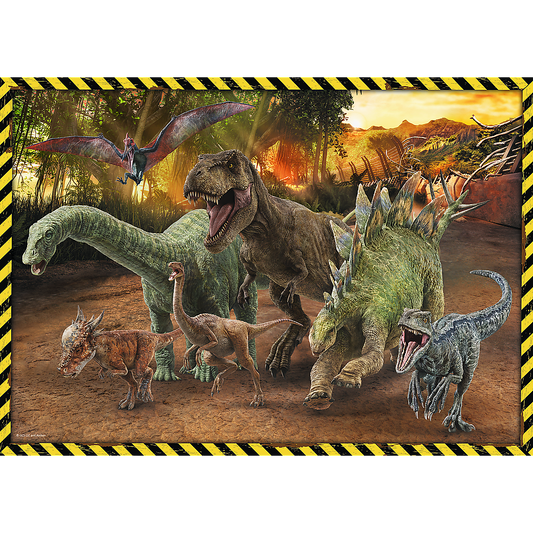 Puzzle 200 elementów Dinozaury z Parku Jurajskiego