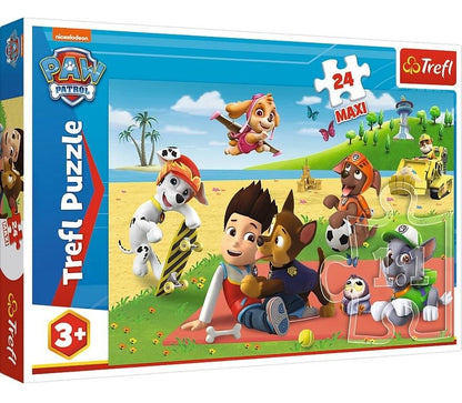 Puzzle maxi 24 zabawa na kocu psi patrol