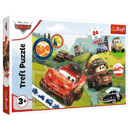 Puzzle Maxi 24 elementy Wesołe auta Disney Cars 3
