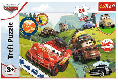 Puzzle Maxi 24 elementy Wesołe auta Disney Cars 3