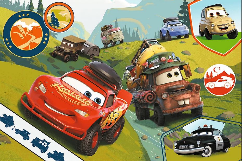 Puzzle Maxi 24 elementy Wesołe auta Disney Cars 3