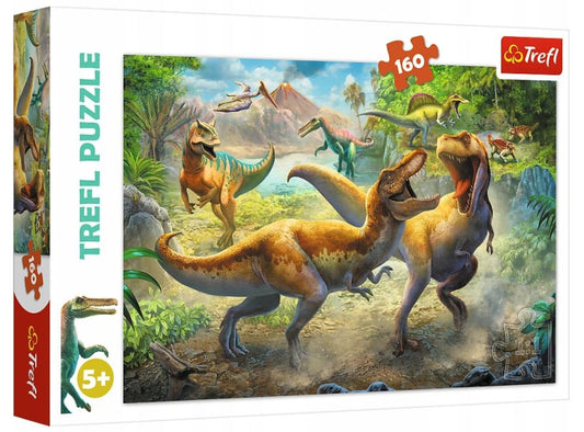 Puzzle 160 walczące tyranozaury
