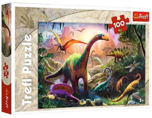 Puzzle 100 Świat dinozaurów