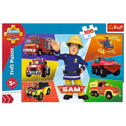 Puzzle 100 pojazdy strażaka sama