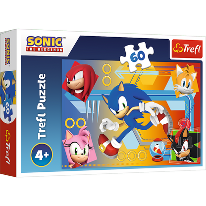 Puzzle 60 elementów sonic w akcji