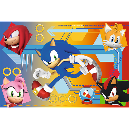 Puzzle 60 elementów sonic w akcji