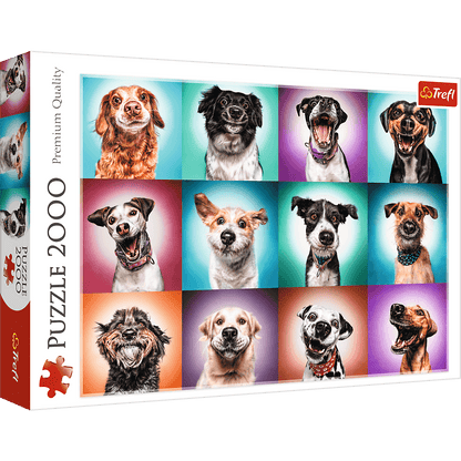 PUZZLE 2000 Zabawne psie portrety 27119