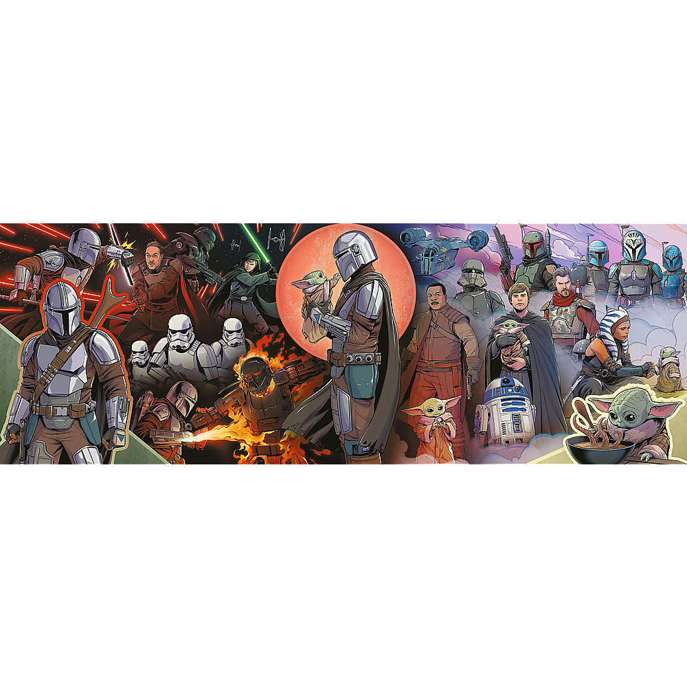 Puzzle 1000 elementów panorama przygody mandaloriana