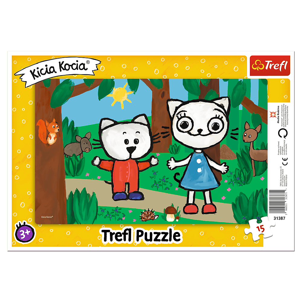 PUZZLE Ramkowe 15 Kicia Kocia w lesie 31387