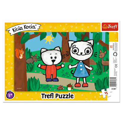 PUZZLE Ramkowe 15 Kicia Kocia w lesie 31387