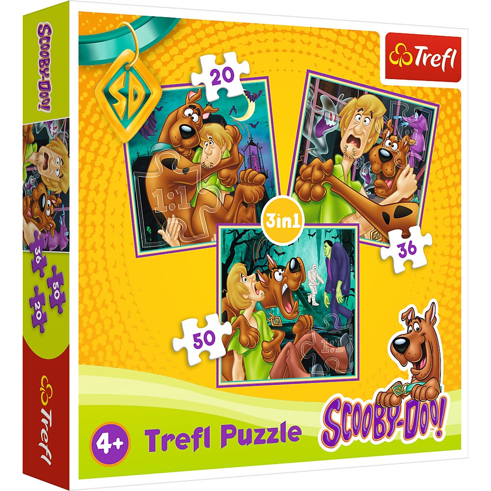 PUZZLE 3w1 Uwaga!Duchy!/Warner Scooby Doo 34145