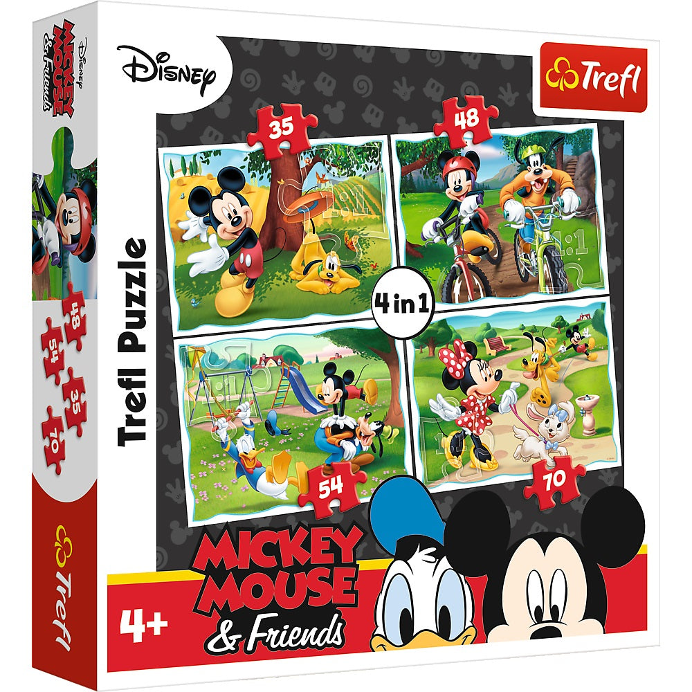PUZZLE 4w1 Zabawy w parku/Disney Stand.34261