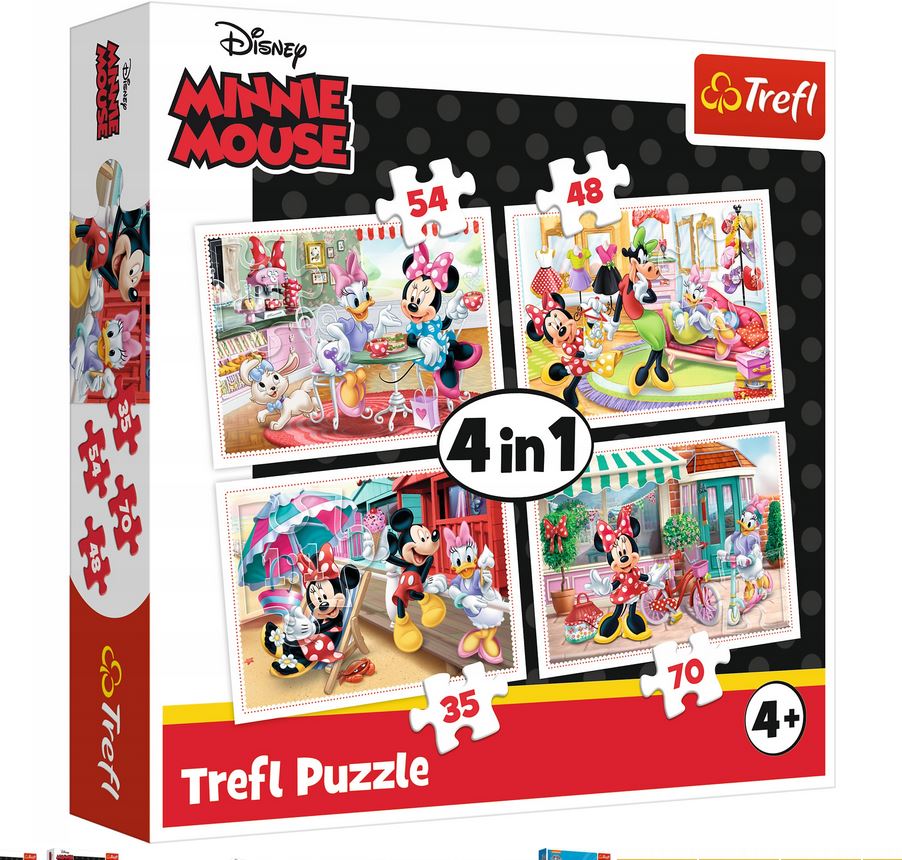PUZZLE 4w1 Minnie z przyjaciółmi /Disney 34315