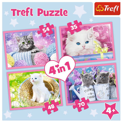 PUZZLE 4w1 Kocie zabawy /Trefl 34330