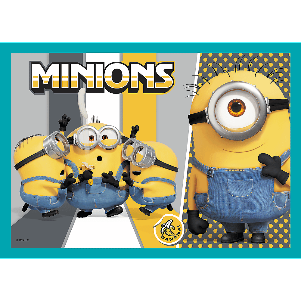 PUZZLE 4w1 Wesoły świat Minionków 34339