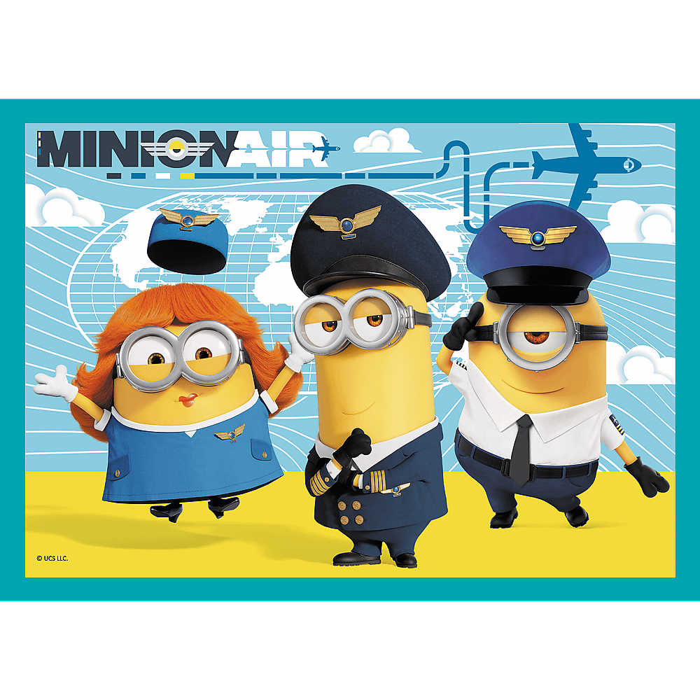 PUZZLE 4w1 Wesoły świat Minionków 34339