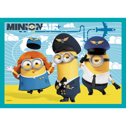 PUZZLE 4w1 Wesoły świat Minionków 34339