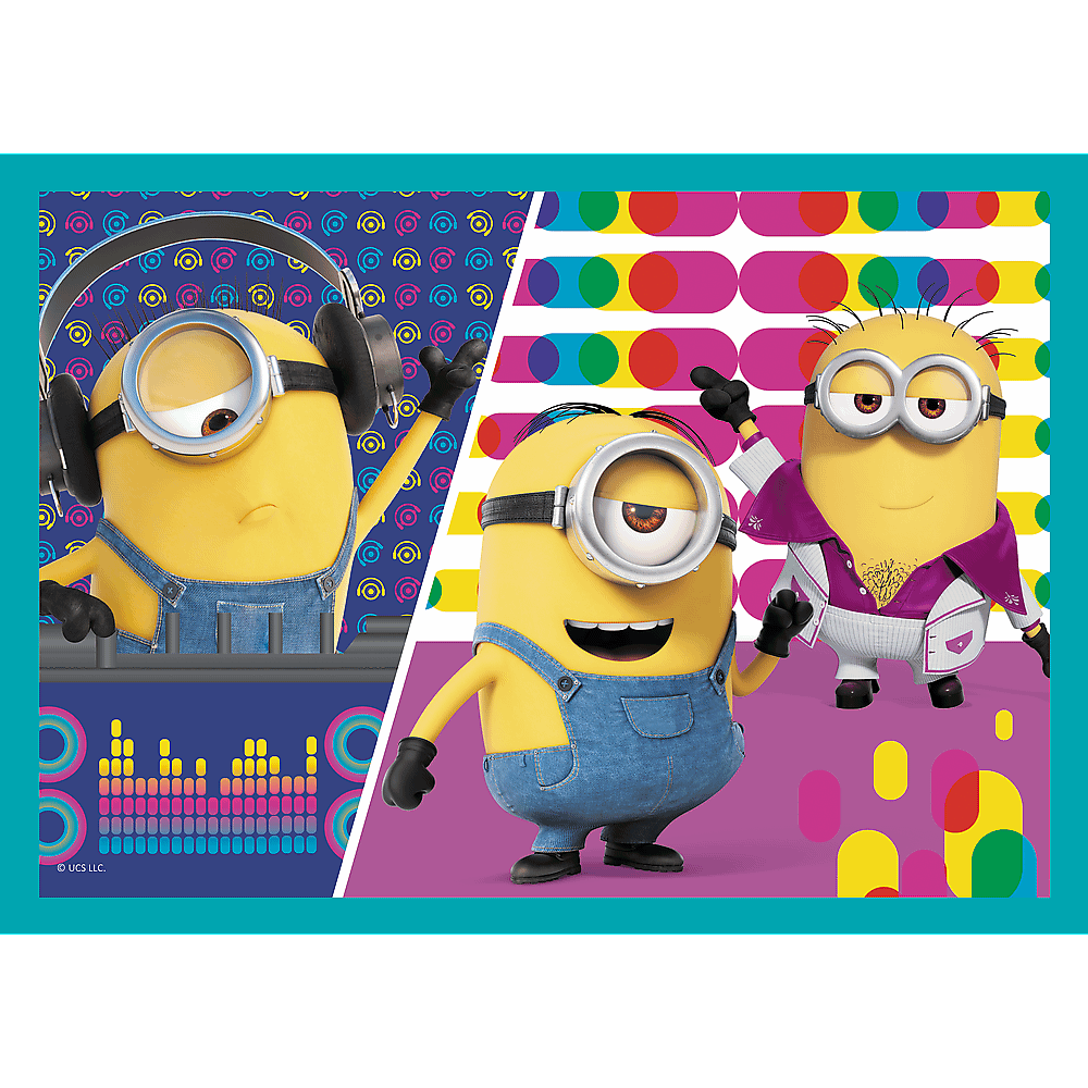 PUZZLE 4w1 Wesoły świat Minionków 34339
