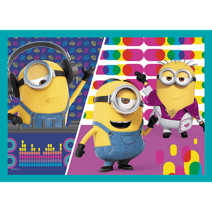 PUZZLE 4w1 Wesoły świat Minionków 34339