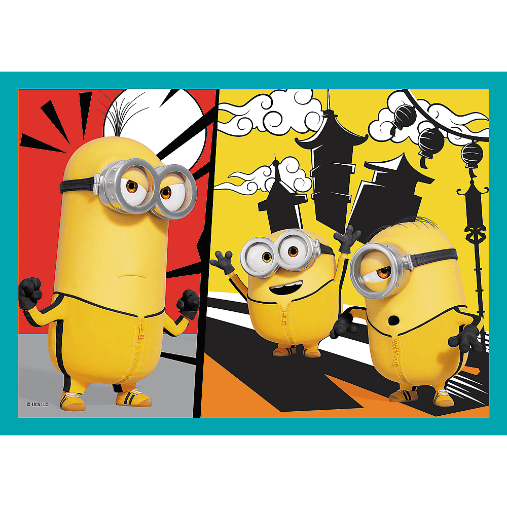 PUZZLE 4w1 Wesoły świat Minionków 34339