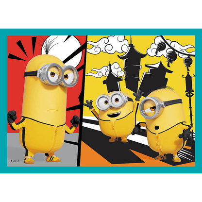 PUZZLE 4w1 Wesoły świat Minionków 34339