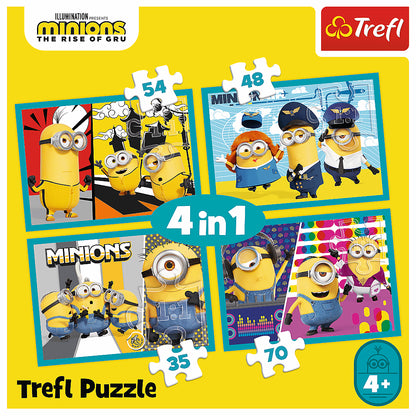 PUZZLE 4w1 Wesoły świat Minionków 34339