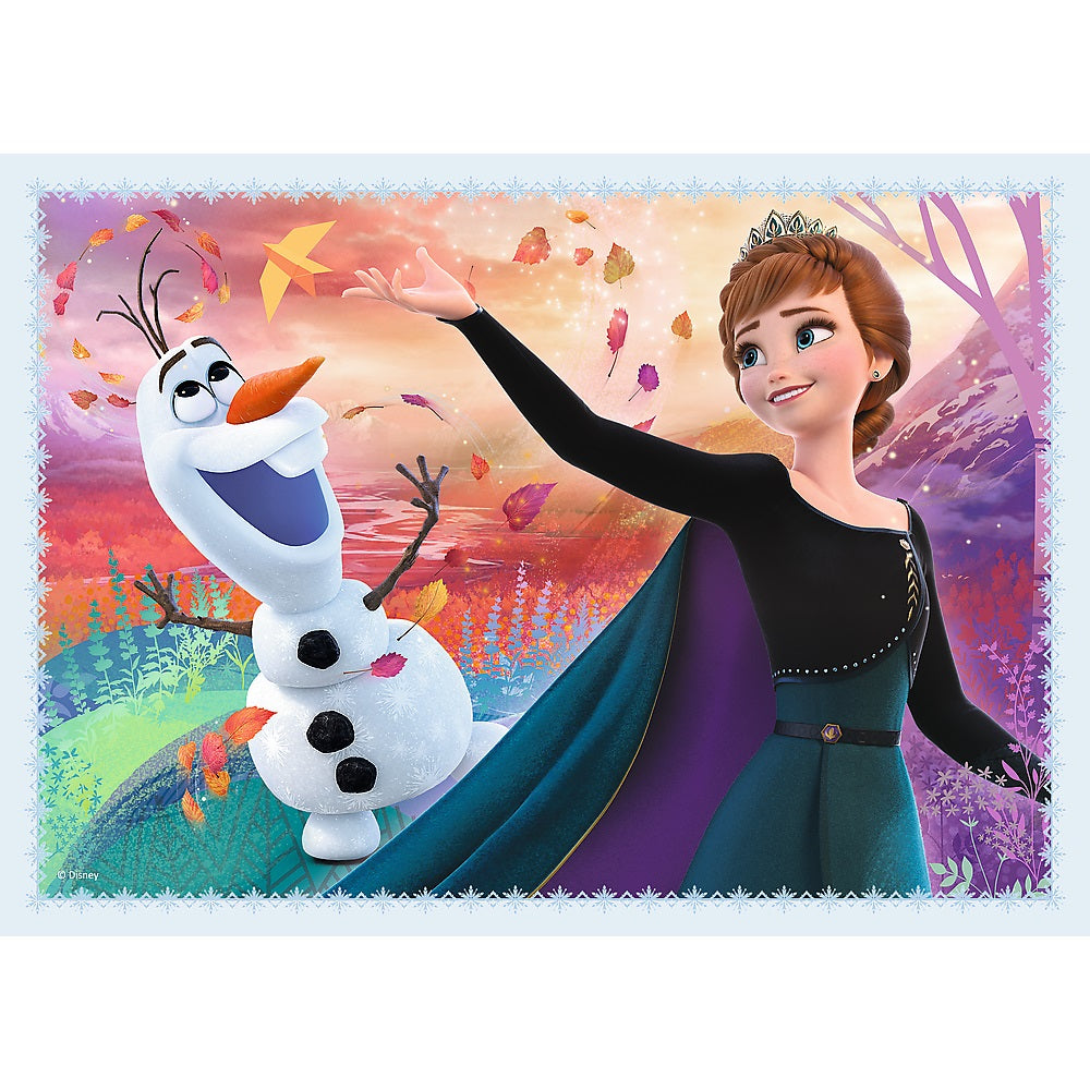 PUZZLE 4w1 W magicznym lesie Frozen 34344