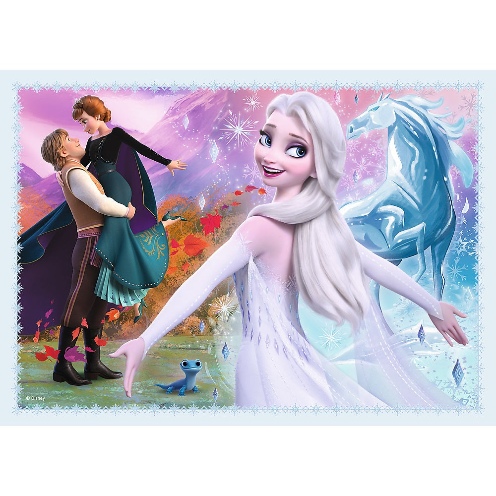 PUZZLE 4w1 W magicznym lesie Frozen 34344