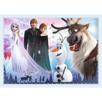 PUZZLE 4w1 W magicznym lesie Frozen 34344