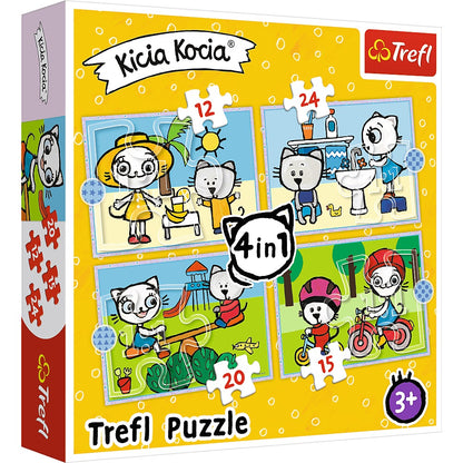 PUZZLE 4w1 Dzień Kici Koci 12/15/20/24 34372