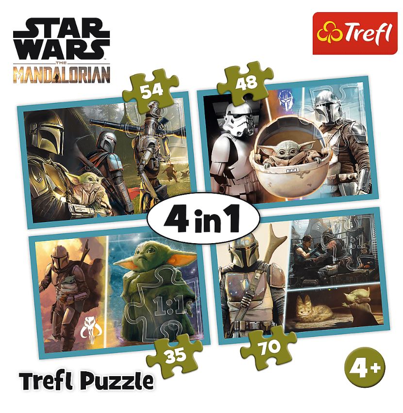 PUZZLE 4w1 Mandalorian i jego świat 34377
