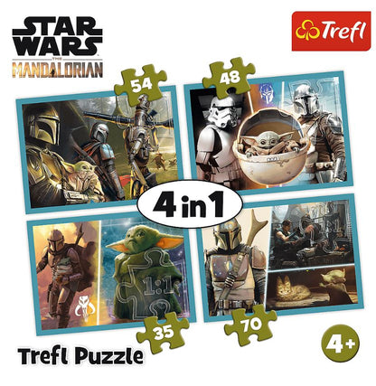 PUZZLE 4w1 Mandalorian i jego świat 34377