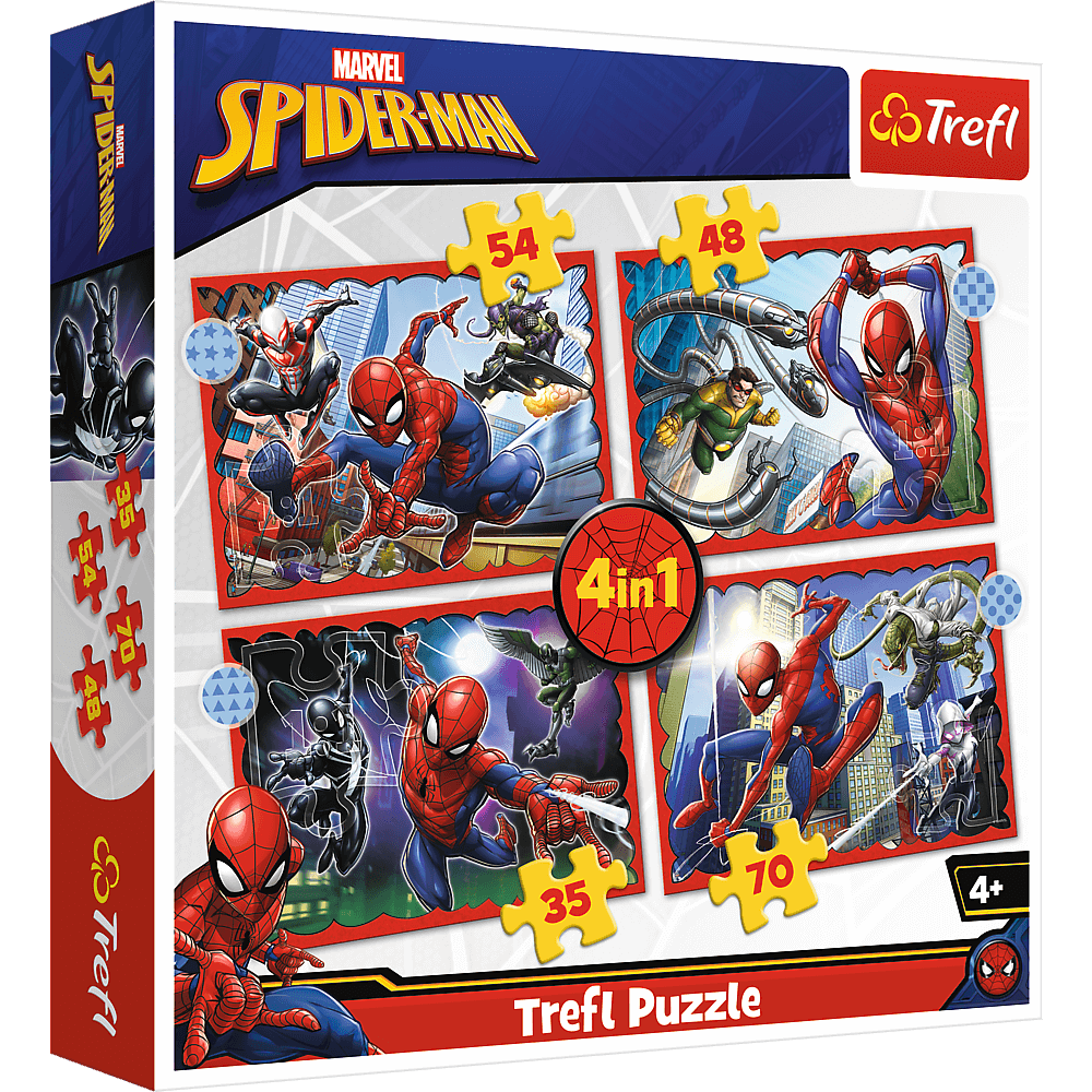 Puzzle 4w1 bohaterski spiderman