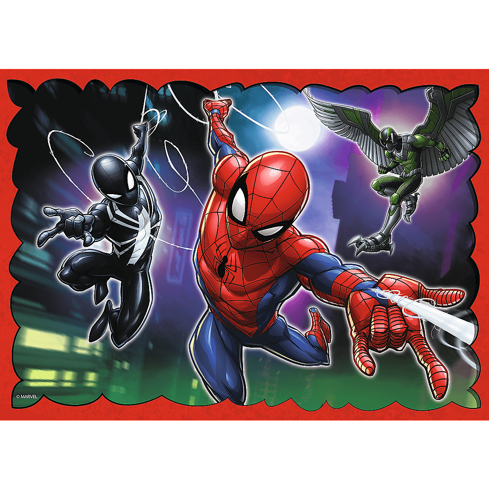 Puzzle 4w1 bohaterski spiderman