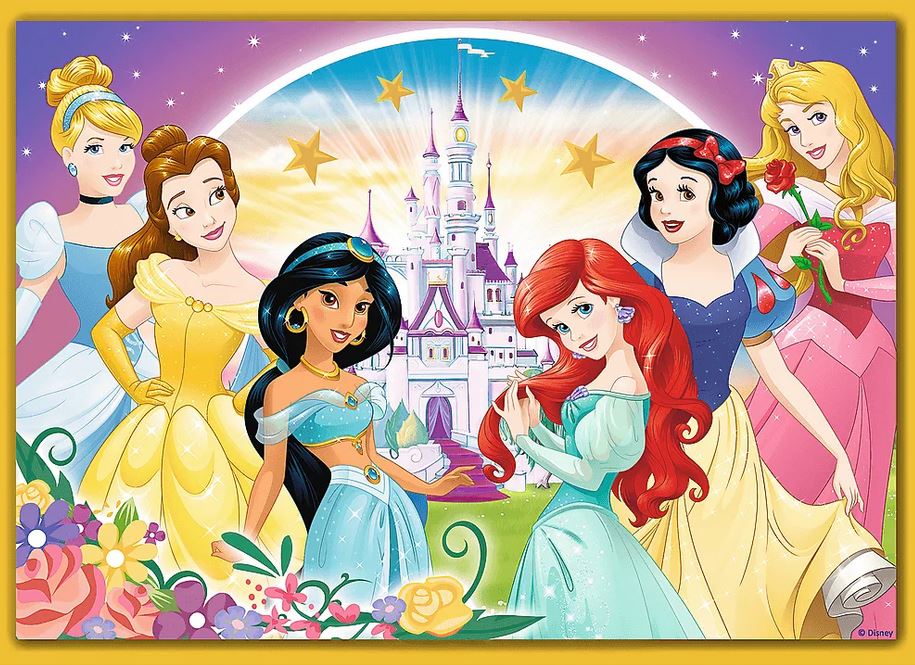 PUZZLE 4w1 Szczęśliwy dzień /Disney Princess 34385
