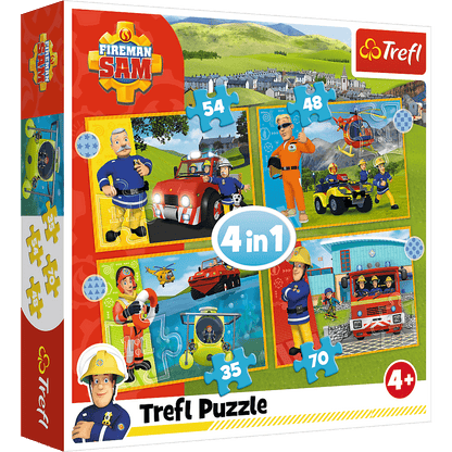 PUZZLE 4w1 Odważny Strażak Sam 34387