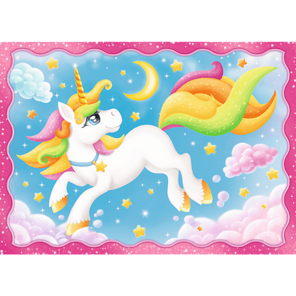 PUZZLE 4w1 Jednorożce i magia 34389