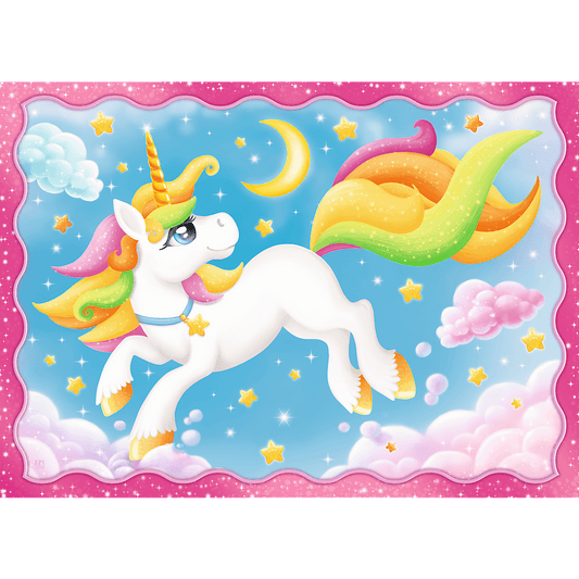 PUZZLE 4w1 Jednorożce i magia 34389