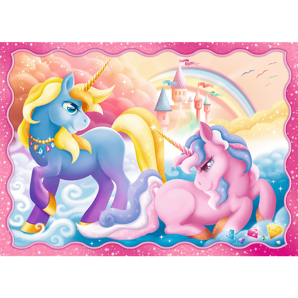 PUZZLE 4w1 Jednorożce i magia 34389