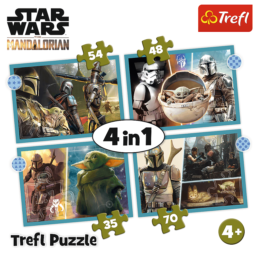 PUZZLE 4w1 Mandalorian Star Wars 34397